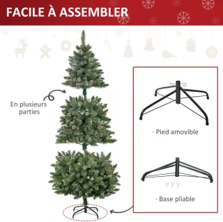 HOMCOM Kerstboom PVC 180 cm Groen