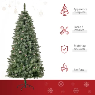 HOMCOM Kerstboom PVC 180 cm Groen