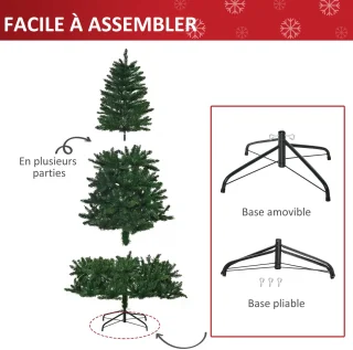 HOMCOM Kerstboom PVC 240 cm