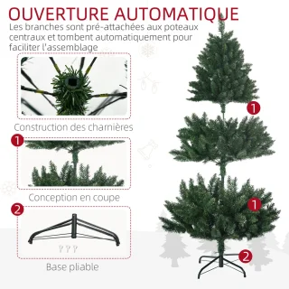 HOMCOM Kunstkerstboom 120 cm Groen