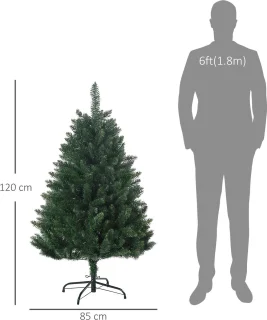 HOMCOM Kunstkerstboom 120 cm Groen