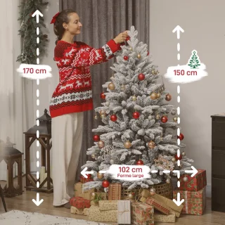 HOMCOM Kunstkerstboom 150 cm Groen
