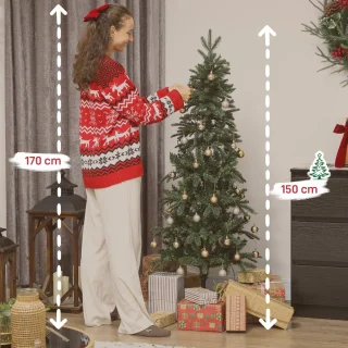 HOMCOM Kunstkerstboom 150 cm Groen
