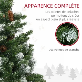 HOMCOM Kunstkerstboom 180 cm Groen