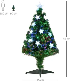 HOMCOM Kunstkerstboom 90 cm Groen
