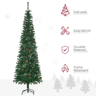 HOMCOM Kunstkerstboom PVC 195 cm Groen