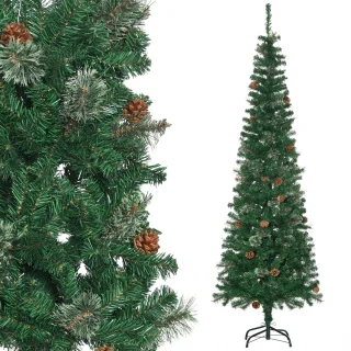 HOMCOM Kunstkerstboom PVC 195 cm Groen