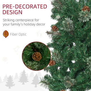 HOMCOM Kunstkerstboom PVC 195 cm Groen