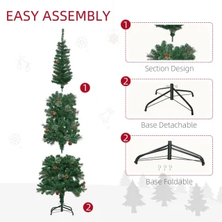 HOMCOM Kunstkerstboom PVC 195 cm Groen