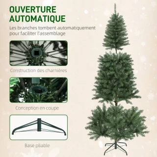 HOMCOM Kunststof Kerstboom 150 cm Groen