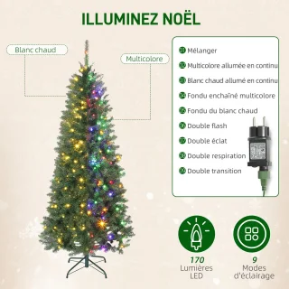 HOMCOM Kunststof Kerstboom 150 cm Groen