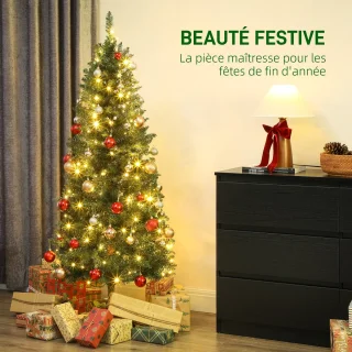 HOMCOM Kunststof Kerstboom 150 cm Groen