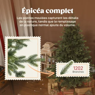 HOMCOM Kunststof Kerstboom 150 cm Groen