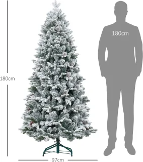 HOMCOM Kunststof Kerstboom 180 cm