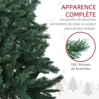 HOMCOM Kunststof Kerstboom 180 cm Groen