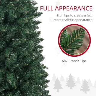 HOMCOM Kunststof Kerstboom 210 cm