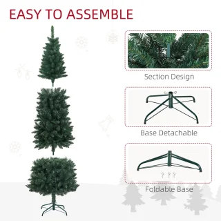 HOMCOM Kunststof Kerstboom 210 cm