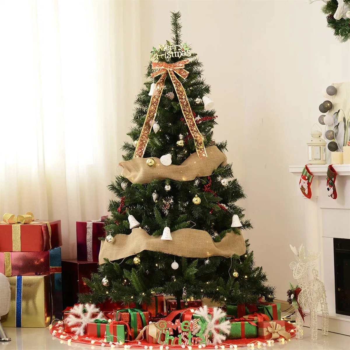 Homcom Triumph Tree 1,8 m Kunststof Kerstboom Groen