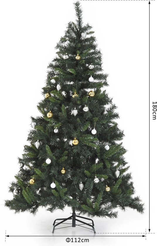 Homcom Triumph Tree 1,8 m Kunststof Kerstboom Groen