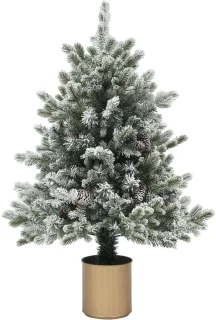 Homona kunstkerstboom met dennenappels – Ø60 x 100 cm – groen/goud