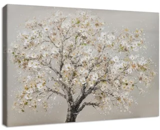 Houten ingelijst canvas Cerasus boom 40x60 cm