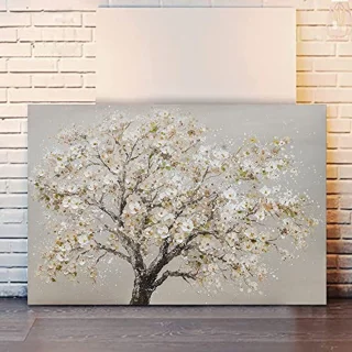 Houten ingelijst canvas Cerasus boom 40x60 cm