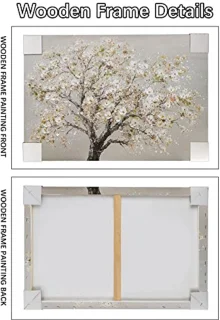 Houten ingelijst canvas Cerasus boom 40x60 cm