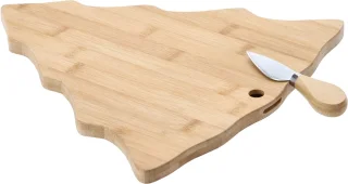 Houten Kaasplank Kerstboom 38x31,5x1,5 cm met Mes
