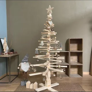 Houten kerstboom natuurlijk 1,50 m
