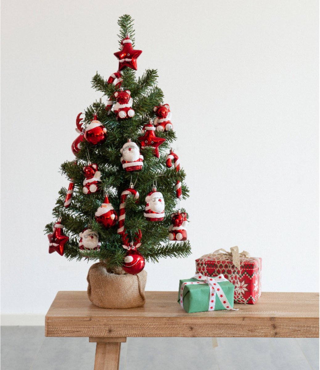 Imperial Kant en klare kerstboom 75cm groen rood