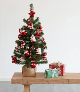 Imperial Kant en klare kerstboom 75cm groen rood