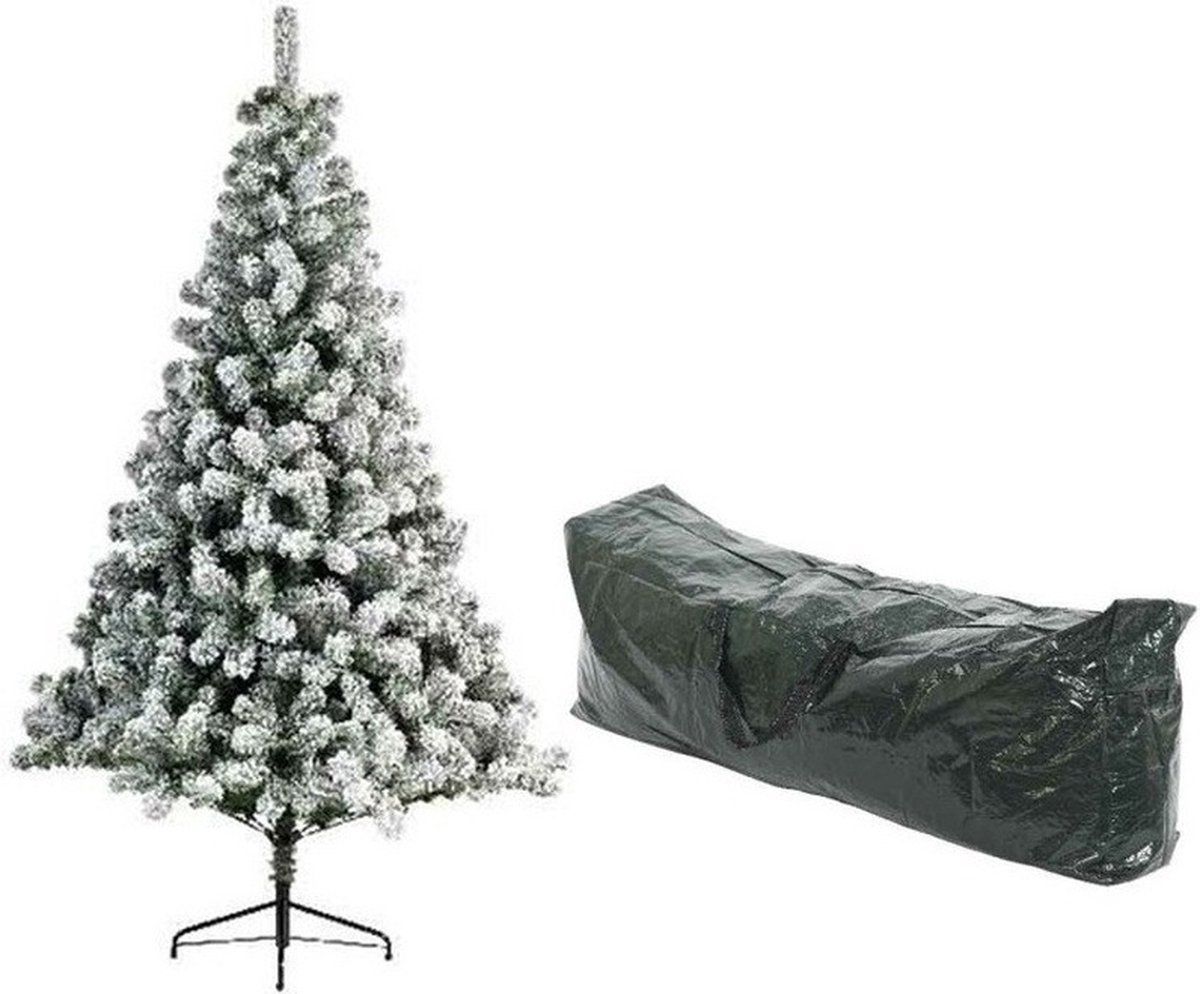 Imperial Pine kunstkerstboom besneeuwd 210 cm met opbergzak