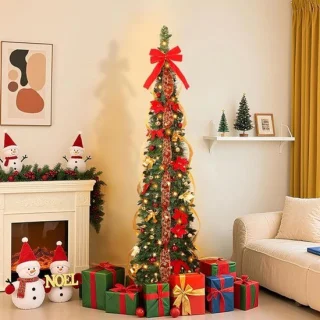 Inklapbare kerstboom 180cm met verlichting