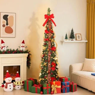 Inklapbare kerstboom 180cm met verlichting