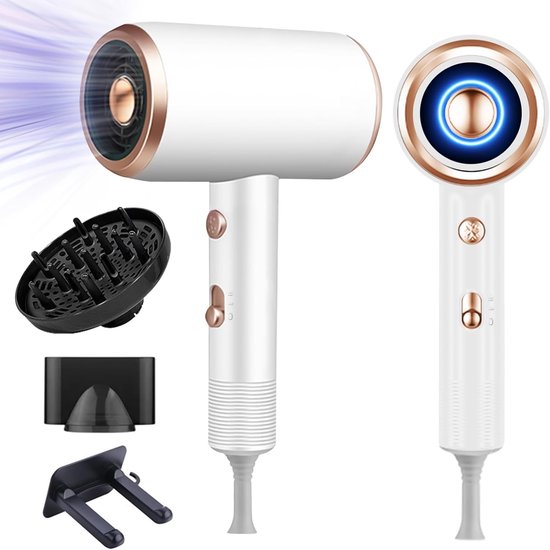 Ionische haardroger 1800W met diffuser en mondstuk