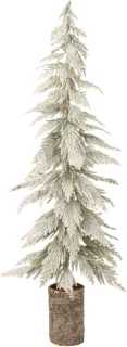 J-Line besneeuwde kerstboom met houten voet – large