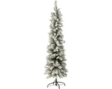 J-Line Besneeuwde kunststof kerstboom groen small