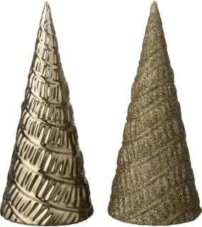 J-Line decoratie kerstboom - 2 stuks