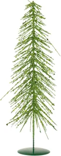 J-Line decoratie Kerstboom Glitter - kunststof - groen - medium