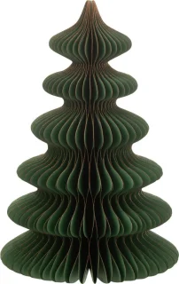 J-line decoratie kerstboom golven small - donkergroen/koper