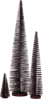 J-Line decoratie kerstboom kunststof bordeaux large