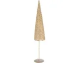 J-Line decoratie Kerstboom Op Voet - metaal/papier - goud - large