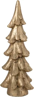 J-Line decoratie kerstboom Ronde - magnesium - goud - large