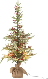 J-Line decoratie kerstboom Sneeuw + Zak - small