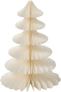 J-Line decoratieboom - papier - wit - extra small
