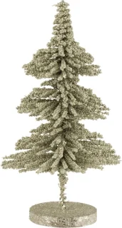 J-Line kerstboom bolletjes glitter lichtgroen small