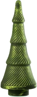 J-Line kerstboom geoxideerd geribbeld glas groen large