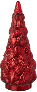 J-Line kerstboom - glas - rood