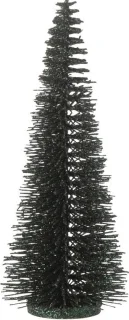 J-Line kerstboom glitter - kunststof - donkergroen - small