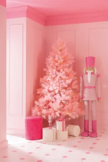 J-Line Kerstboom PVC Roze Large